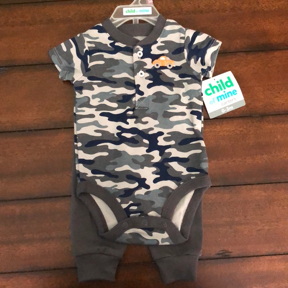 Carter’s Baseball and Camo Outfits